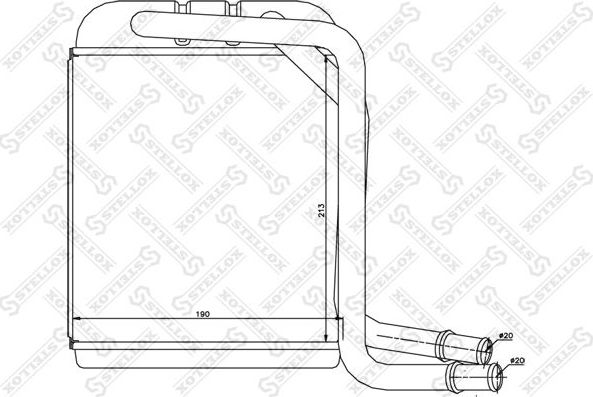 Радиатор отопителя (печки) Stellox. Артикул 10-35231-SX