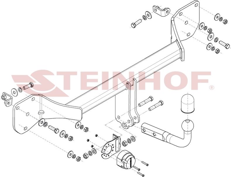 Фаркоп Steinhof для Mercedes-Benz GLB-Класс X247 2019-2026. Артикул M-188