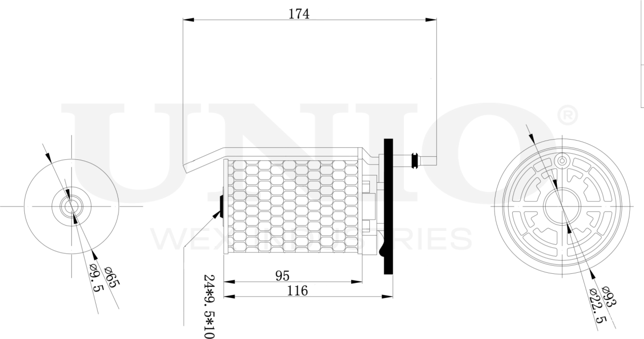 Фильтр топливный (Unio). Артикул FLT-50048