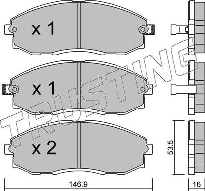 Тормозные колодки Trusting. Артикул 306.0
