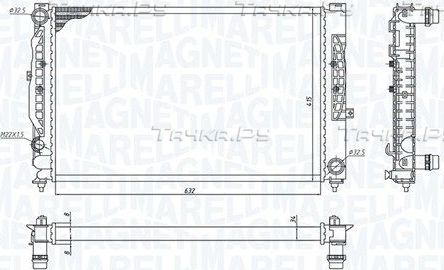 Радиатор охлаждения двигателя Magneti Marelli. Артикул 350213199900