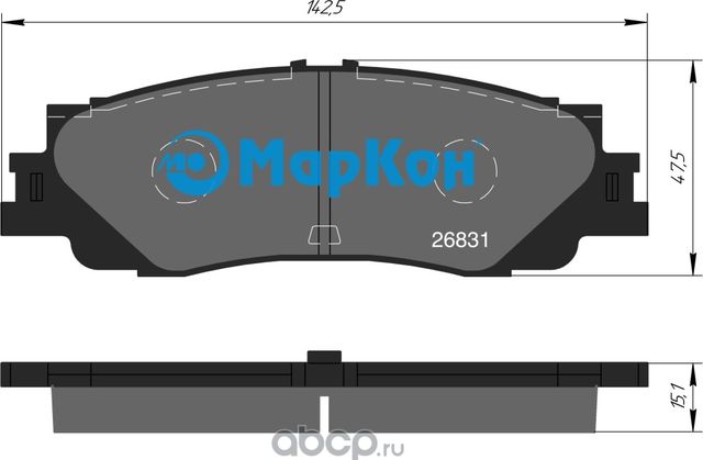 Колодки тормозные дисковые к-т задн. Toyota Land Cruiser 300 (Markon). Артикул 507900151