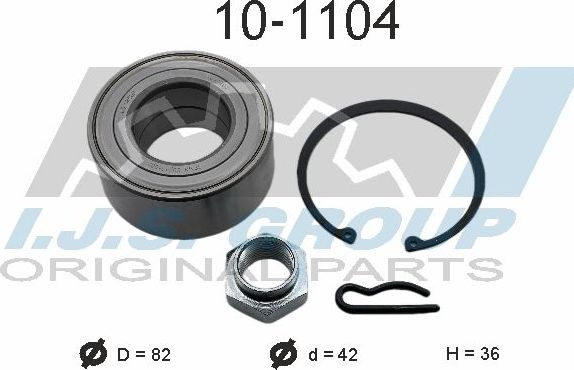 Ступичный подшипник (комплект) IJS Group. Артикул 10-1104