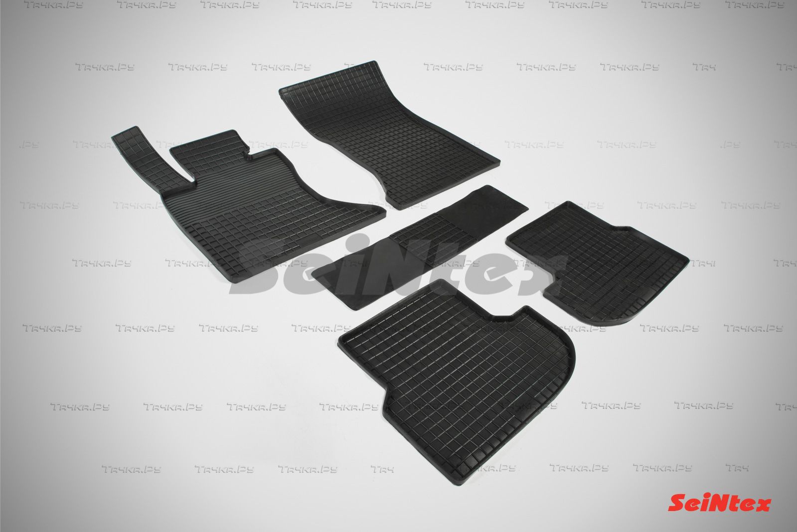 Коврики резиновые Seintex с узором сетка для салона BMW 5 F10 4WD 2013-2016. Артикул 85809
