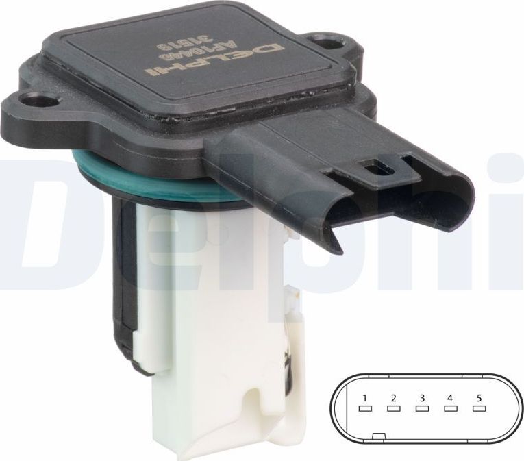 Датчик массового расхода воздуха (ДМРВ) Delphi. Артикул AF10446-12B1