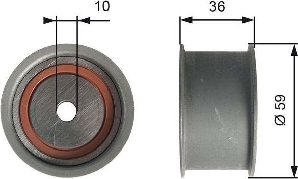 Направляющий (ведущий) ролик ремня ГРМ Gates PowerGrip® для Audi S4 I (B5) 1997-2001. Артикул T41227