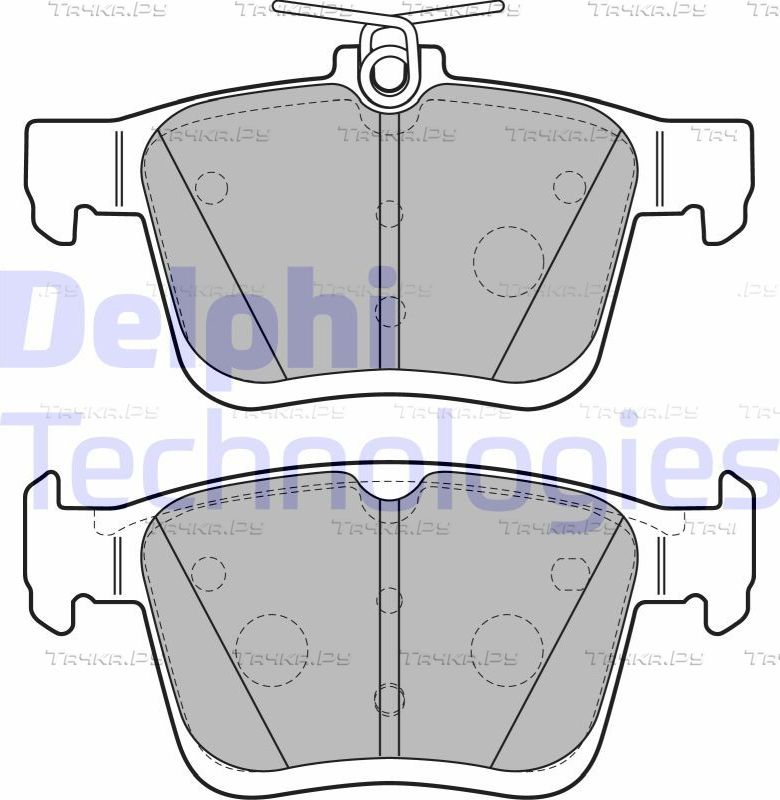 Тормозные колодки Delphi (Low-Metallic) задние для Volkswagen Taos I 2020-2026. Артикул LP2490