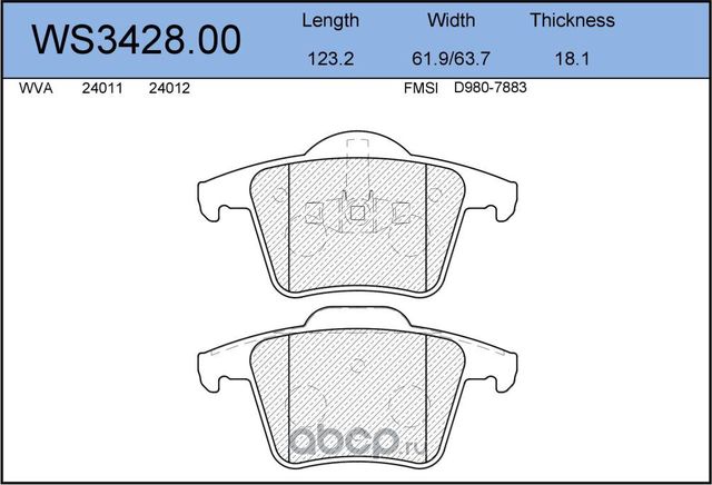 Колодки тормозные дисковые | зад | (Jeenice). Артикул WS342800