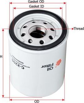 Масляный фильтр Sakura для Fiat Doblo II 2010-2026. Артикул C-2205