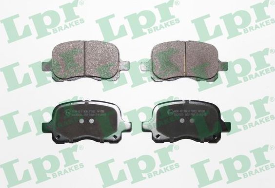 Тормозные колодки LPR передние для Toyota Corolla E110 1997-2002. Артикул 05P768