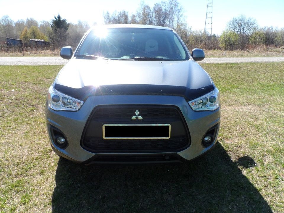 Дефлектор SIM для капота (широкий) Mitsubishi ASX I рестайлинг 2012-2026. Артикул SMIRVR1012