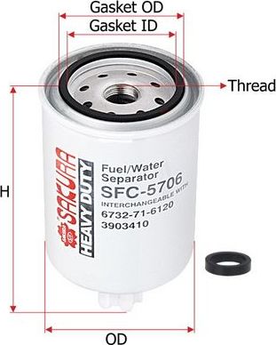 Топливный фильтр-сепаратор Sakura. Артикул SFC-5706