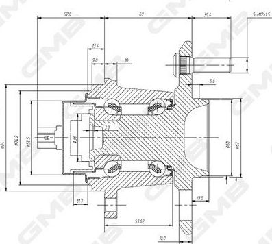 Ступица колеса GMB для Toyota Estima II 2000-2006. Артикул GH33190A