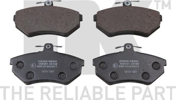 Тормозные колодки NK передние для SEAT Inca I 1996-2003. Артикул 229968