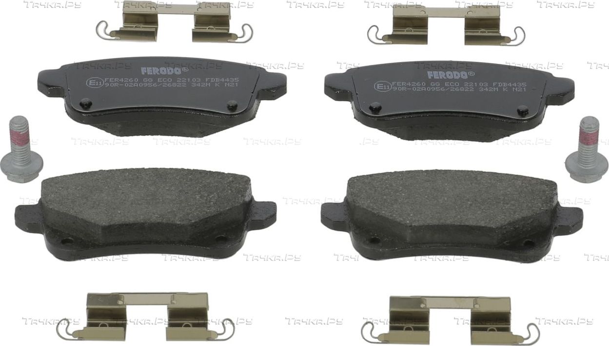 Тормозные колодки Ferodo Premier Eco Friction задние для Renault Grand Scenic III 2009-2015. Артикул FDB4435