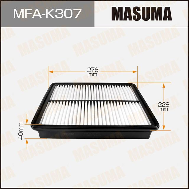Воздушный фильтр Masuma. Артикул MFA-K307