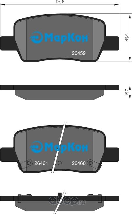 Колодки тормозные дисковые задн. к-т с мех. датчиком износа HYUNDAI SANTA FE (20 (Markon). Артикул 509402157