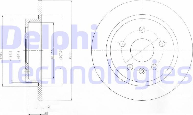 Тормозной диск Delphi. Артикул BG4188