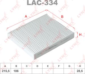 Салонный фильтр LYNXauto для Toyota Hilux VII 2015-2015. Артикул LAC-334