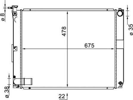 Радиатор охлаждения двигателя Mahle Behr. Артикул CR 1578 000S