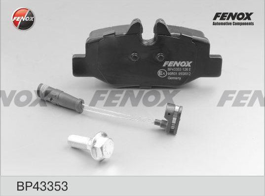 Тормозные колодки Fenox. Артикул BP43353