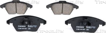 Тормозные колодки Bosch (Low-Metallic) передние для Audi S1 I (8X) 2014-2018. Артикул 0 986 424 825