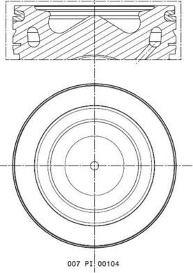 Поршневая група Mahle. Артикул 007 PI 00104 000