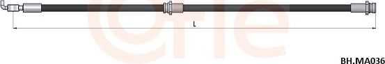 Тормозной шланг Cofle передний для Mazda 626 II (GC) 1982-1990. Артикул 92.BH.MA036