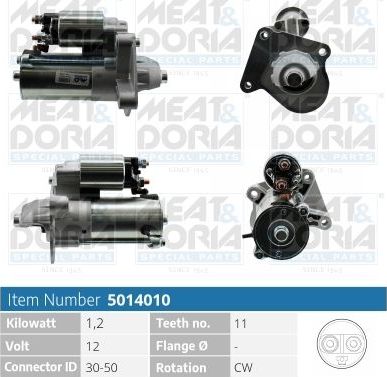 Стартер Meat & Doria для Volvo V50 I 2005-2011. Артикул 5014010