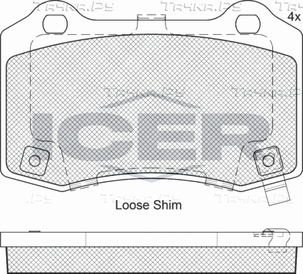 Тормозные колодки Icer задние для Chrysler 300C I 2004-2012. Артикул 182230