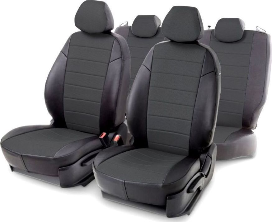 Чехлы Seintex (экокожа) на сидения для Subaru XV I 2011-2016, цвет Темно-серый. Артикул 316727