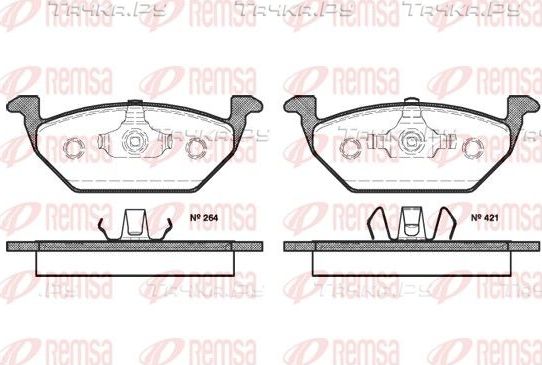 Тормозные колодки Remsa передние для Skoda Fabia II 2006-2014. Артикул 0633.20