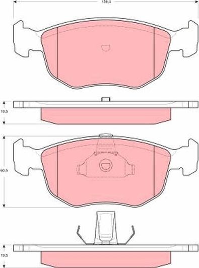 Тормозные колодки TRW передние для AC Aceca 1993-2001. Артикул GDB1618