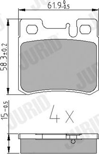Тормозные колодки Jurid. Артикул 571435J