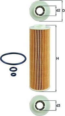 Масляный фильтр Mahle-Knecht. Артикул OX 183/5D1