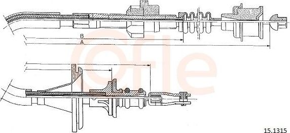 Трос сцепления Cofle для Rover 200 II (R8) 1990-1995. Артикул 15.1315