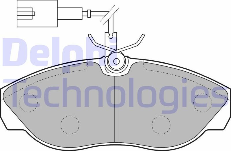 Тормозные колодки Delphi (Low-Metallic). Артикул LP1748