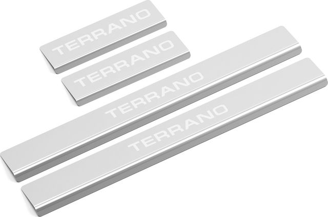Накладки на пороги AutoMax для Nissan Terrano III 2014-2017 2017-2026. Артикул AMNITER01