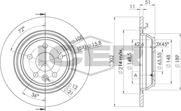 Тормозной диск Icer. Артикул 78BD6769-2