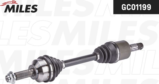 Полуось (привод в сборе, приводной вал) Miles передняя левая для Kia Sorento I 2006-2011. Артикул GC01199