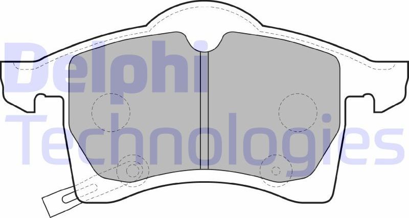 Тормозные колодки Delphi (Low-Metallic). Артикул LP1309