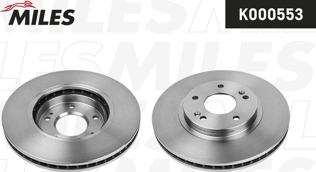 Тормозной диск Miles передний для Hawtai Boliger 2013-2026. Артикул K000553
