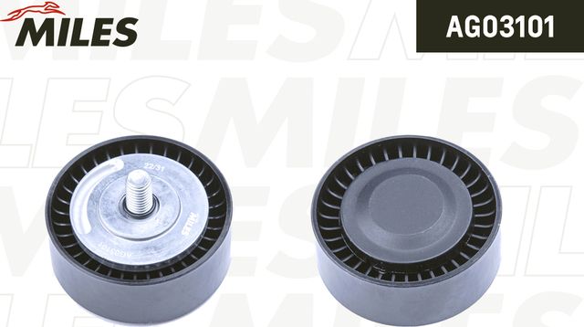 Направляющий (ведущий) ролик приводного поликлинового ремня Miles. Артикул AG03101