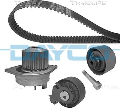 Помпа (водяной насос) с комплектом ремня ГРМ Dayco для Citroen C3 I 2002-2010. Артикул KTBWP3330