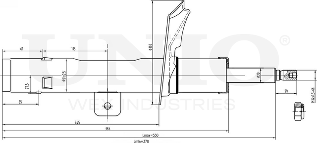 Амортизатор подвески (Unio). Артикул SAB-10058