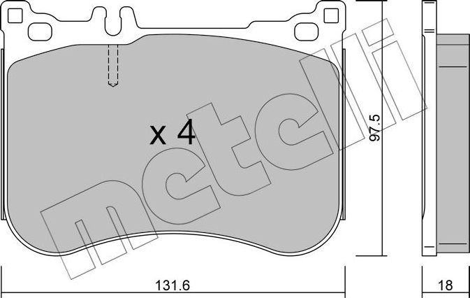 Тормозные колодки Metelli. Артикул 22-1197-0