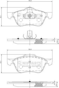 Тормозные колодки Nipparts. Артикул J3601082