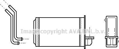 Радиатор отопителя (печки) AVA. Артикул PEA6088