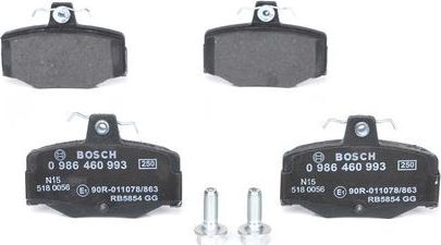 Тормозные колодки Bosch. Артикул 0 986 460 993