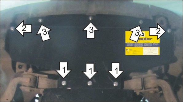 Защита Мотодор для радитора Kia Mohave 2008-2020. Артикул 11029